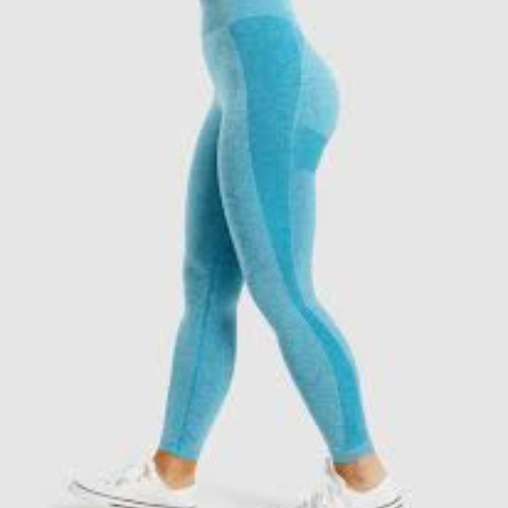 Gymshark Flex High Waisted Leggings - Atlas Blue Marl